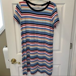 Loft striped tee dress